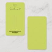 Cartes de Présentation Épingles à Cheveux Vertes (Devant / Derrière)