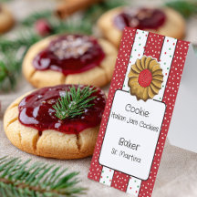 Cartes de Présentation Jolies Fêtes Cookies Italie
