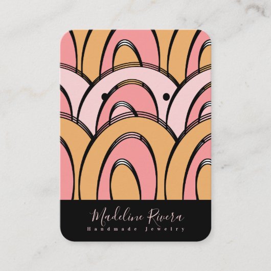 Cartes de présentation pour bijoux artisanaux abst (Devant)