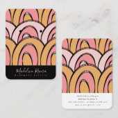 Cartes de présentation pour bijoux artisanaux abst (Devant / Derrière)