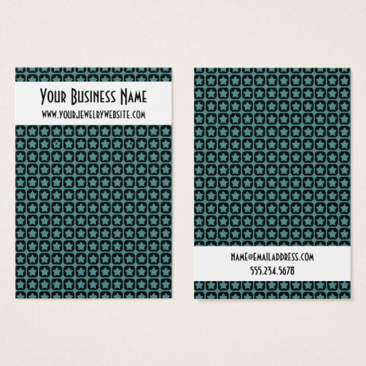Cartes de présentation pour boucles d'oreilles à m (Devant & derrière)