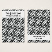 Cartes de présentation pour boucles d'oreilles à m (Devant & derrière)