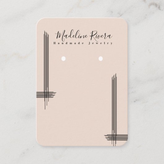 Cartes de présentation pour boucles d'oreilles art (Devant)