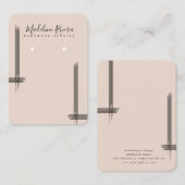 Cartes de présentation pour boucles d'oreilles art (Devant / Derrière)