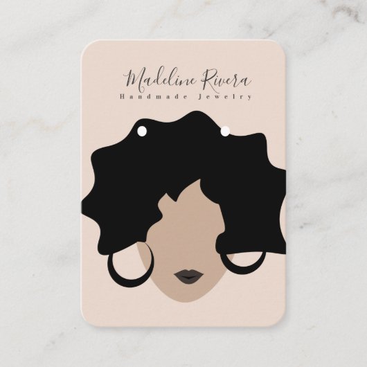 Cartes de présentation pour boucles d'oreilles art (Devant)
