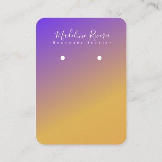 Cartes de présentation pour boucles d'oreilles art (Devant)