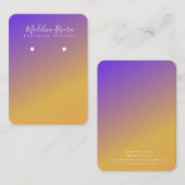 Cartes de présentation pour boucles d'oreilles art (Devant / Derrière)