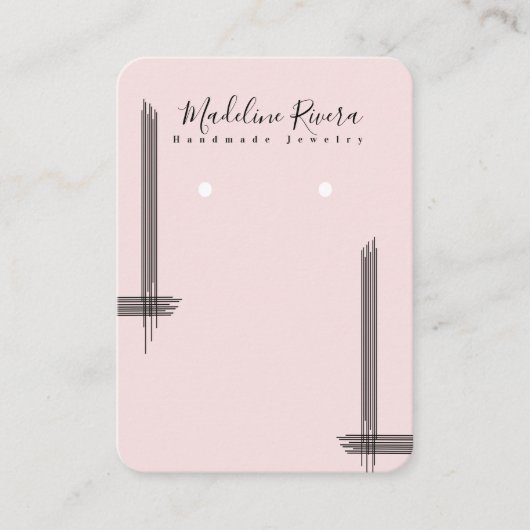 Cartes de présentation pour boucles d'oreilles art (Devant)