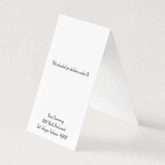 Cartes de Présentation pour Boucles d'Oreilles Aut (Back)