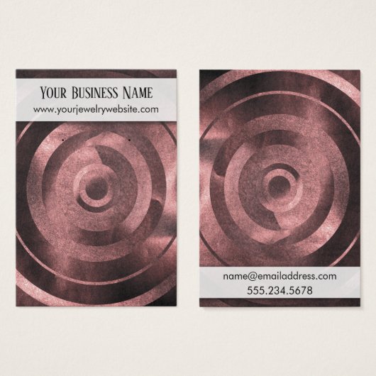 Cartes de présentation pour boucles d'oreilles ave (Devant & derrière)