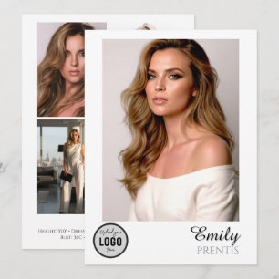 Cartes de présentation pour casting   5 photos ave
