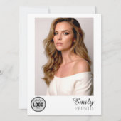 Cartes de présentation pour casting | 5 Photos ave (Devant)