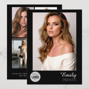 Cartes de présentation pour casting   5 Photos ave