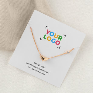 Cartes de présentation pour colliers avec logo per