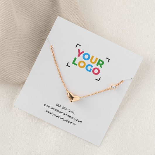 Cartes de présentation pour colliers avec logo per