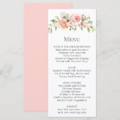 Cartes de présentoir de menu Bouquet Floral Rose P (Devant / Derrière)