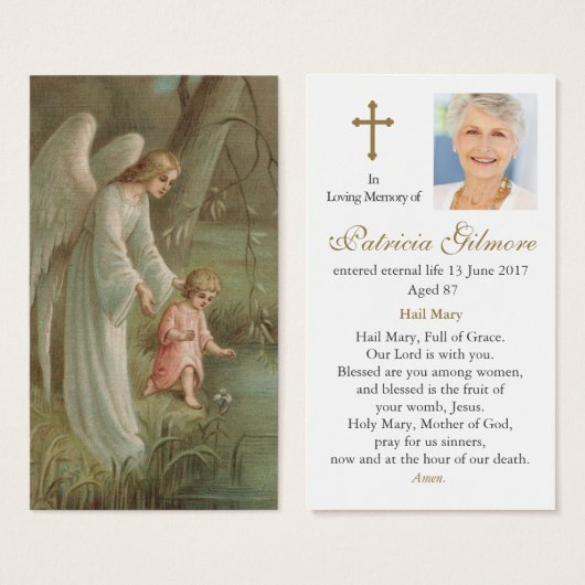 Cartes de prière | Ange Du Ciel (Devant & derrière)