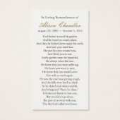 Cartes de prière | Ange du Seigneur 5 (Dos)