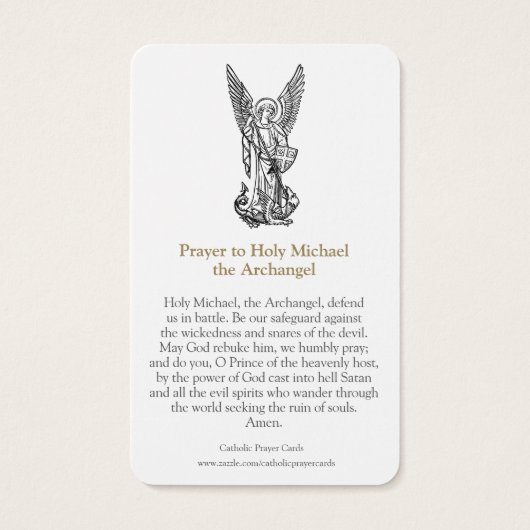 Cartes de prière | Archange Michael (Dos)