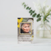 Cartes de prière avec photo Célébration commémorat (Debout devant)