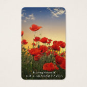 Cartes de prière | Beaux pavots (Devant)