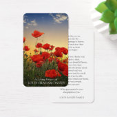 Cartes de prière | Beaux pavots (Bureau)