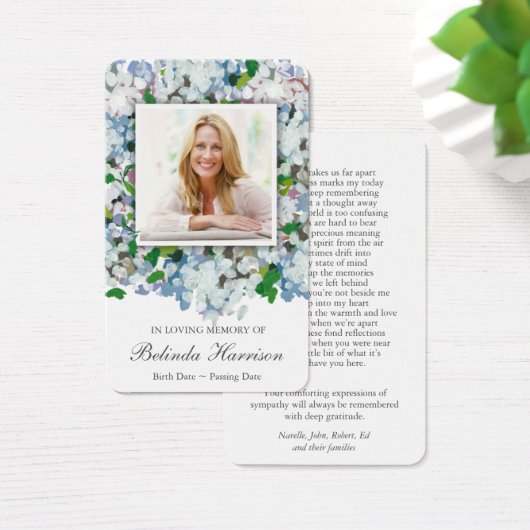 Cartes de prière | Blue Hydrangea (Bureau)