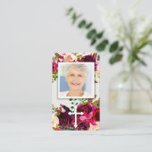 Cartes de prière | Bordo et croix florales (Debout devant)