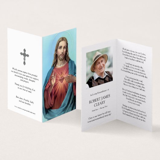 Cartes de prière catholiques | Cœur très aimant (Inside and Outside)