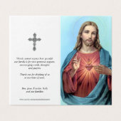 Cartes de prière catholiques | Cœur très aimant (Outside Unfolded)