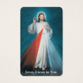 Cartes de prière | Chaplet de la miséricorde divin (Devant)
