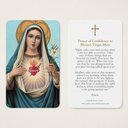 Cartes de prière | Coeur sacré 1 (Devant & derrière)