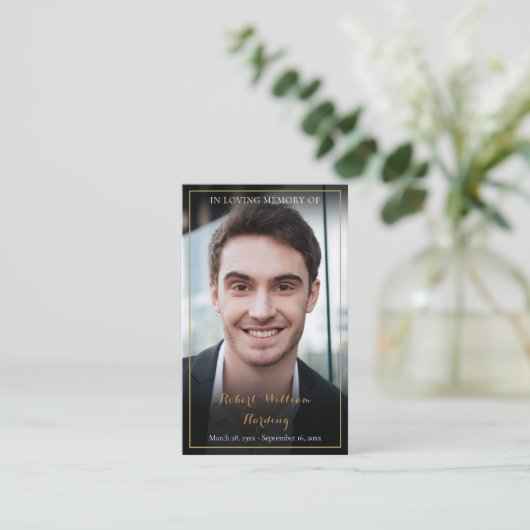 Cartes de prière commémoratives de deuil modernes  (Debout devant)