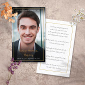 Cartes de prière commémoratives de deuil modernes 