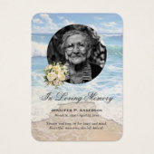 Cartes de prière commémoratives de fleurs de plage (Devant)
