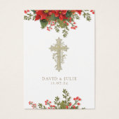 Cartes de prière commémoratives de mariage de Noël (Devant)