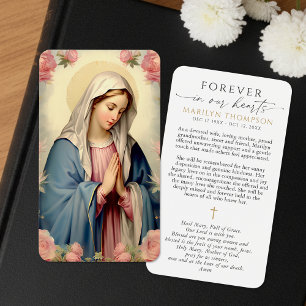 Cartes de prière commémoratives Vierge Marie Je vo