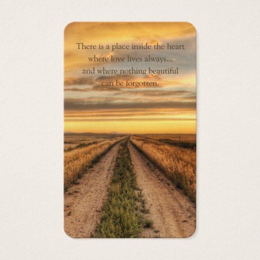 Cartes de prière | Coucher de soleil du pays (Devant)