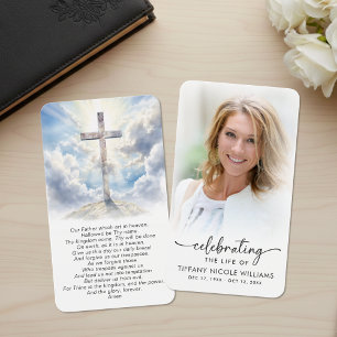 Cartes de prière Croix célébrant la vie