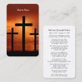 Cartes de prière | Croix Deluxe (Devant / Derrière)