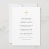 Cartes de prière de condoléances pour funérailles  (Dos)