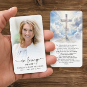 Cartes de prière de la croix chrétienne en souveni