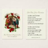 Cartes de prière de Noël Nativité Jésus Marie Jose (Devant & derrière)
