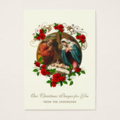 Cartes de prière de Noël Nativité Jésus Marie Jose (Devant)