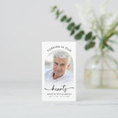 Cartes de prière de photo de coeurs de funérailles (Debout devant)