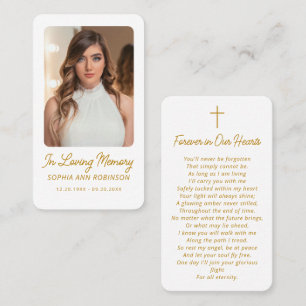 Cartes de prière de souvenir de sympathie funérair