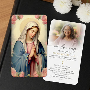 Cartes de prière de sympathie en souvenir affectue