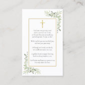 Cartes de prière de verdure commémorative pour fun (Dos)