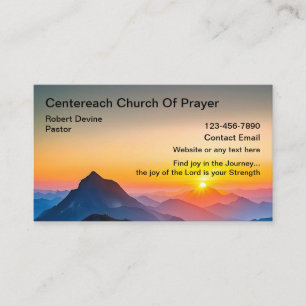 Cartes de prière d'église Paysage Coucher de solei