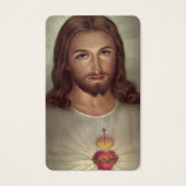 Cartes de prière | Dévotion Sacré-Coeur Jésus (Devant)